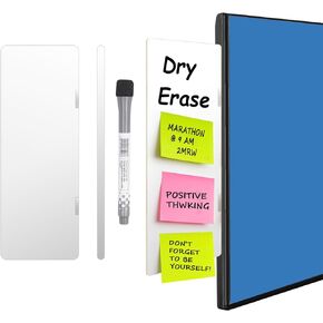 Monitor Memo Board, Magnetic Dry Erase Multifunction Whiteboard Monitor Side Panel, Desktop Memo Board with a Pen