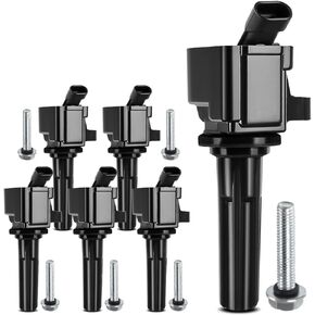 YHTAUTO Set of 6 Ignition Coil Pack Replacement for Chevrolet Colorado TrailBlazer Trailblazer EXT & GMC Canyon Envoy Envoy XL Buick Rainier Hummer H3 Isuzu Ascender Saab 9-7x 2.9L 3.7L 4.2L L4 L5 L6
