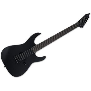 ESP Guitars 6 String Metal Electric Guitar, Black Satin, Right (LMHTBKMBLKS)
