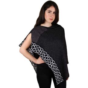 Bill Baber Linen Shawl for Women Aran Celtic Poncho Cape Made in Ireland One Size