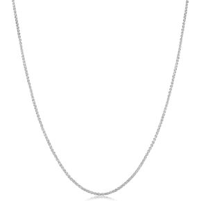 Kooljewelry Sterling Silver 1.1 mm Round Wheat Chain Necklace (16, 18, 20, 22, 24, 26 or 30 inch)