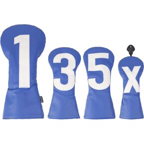 Andux 4Pack/Set PU Large Number Golf 460cc Driver Fairway Woods Hybrids Club Head Covers MT/MG79