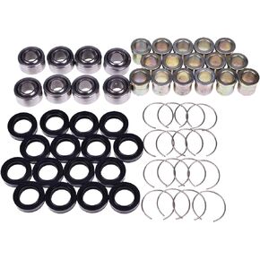 Front Lower Upper A-Arm Bearings Bushing Kit 91077-HB9-672 91077-HB9-671 Compatible with Honda Sportrax 300 400 TRX250X TRX300EX TRX400EX TRX450R TRX400X RX450ER TRX700XX TRX300X TRX250R