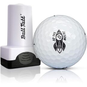 to The Moon Bitcoin Golf Ball Stamp, Golf Ball Stamper, Self-Inking Golf Ball Stamp Markers, Reusable Golf Ball Marking Tool to Identify Golf Balls, Golfer Gift Golfing Accessories