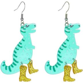 Funny Cute Acrylic Animal Earrings Dinosaur Sheep Chicken Panda Drop Dangle Earrings for Women Girls
