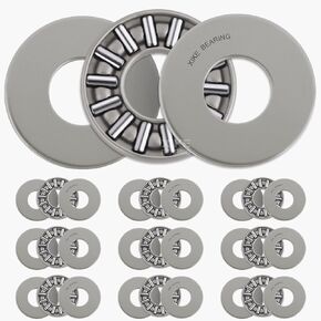 XIKE TC1018 Thrust Needle Roller Bearings with Washers 5/8" Bore 1-1/8" OD 5/64" Width 10pcs