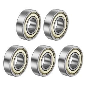 uxcell R4AZZ Deep Groove Ball Bearing, 20pcs 1/4" x 3/4" x 9/32" Chrome Steel P0 Double Steel Shielded Bearing