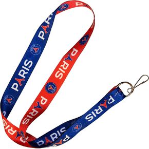 PSG Lanyard | Two Tone Strap | PSG Paris St Germain Soccer Team | Official Licensed Product