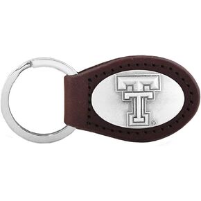 NCAA Texas Tech Red Raiders Zep-Pro Leather Concho Key Fob (Brown)