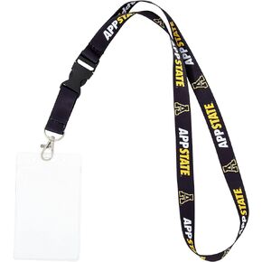 Desert Cactus Appalachian State University Lanyard Mountaineers App State Yosef Car Keys College ID Badge Holder Keychain (w/Pouch Black)