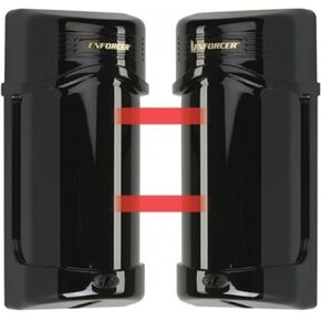 SECO-LARM E-960-D190Q Enforcer Twin Photobeam Detectors with Laser Beam Alignment, 190' Outdoor/390' Indoor Sensing Range, Non-polarized Power Onputs, Pack of 1 Including 2 Detectors