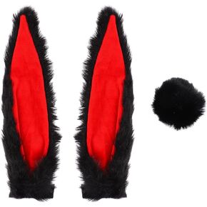 VICASKY 1 Set Helmet Bunny Ears and Tail Ornaments Lovely Helmet Decorations Accessories