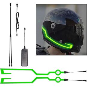 Motorcycle Helmet Light Bar, Cold Light Motorcycle Helmet 4in1 Waterproof LED Sticker Kit Light Strip for Motorcycle Helmet DIY Night Signal Light(Red+Yellow+Green)