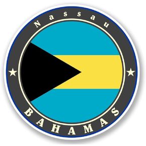 NI382 **2-Pack** Nassau Bahamas Sticker/Decal | Premium Quality Vinyl Sticker | 4-Inches