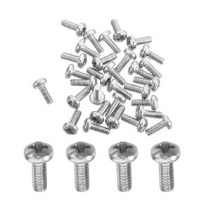 MroMax M2 x 4mm Machine Screws Pan Phillips Cross Head Screw 304 Stainless Steel Fasteners Bolts Silver Gray 30Pcs