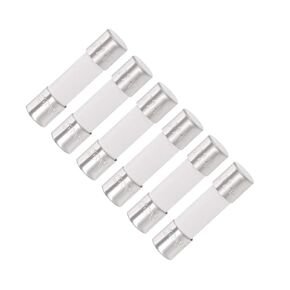 uxcell Ceramic Cartridge Fuses 2A 250V 5x20mm Slow Blow Replacement for Stereo Audio Alarm Amplifier Ceramic 6pcs