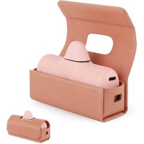 LinkPod Bag Only for iWALK LinkPod Portable Charger 3350mAh, 4500mAh, 4800mAh Power Bank Case Compatible with iPhone Portable Charger Fashion Accessory(Bag Only), Pink