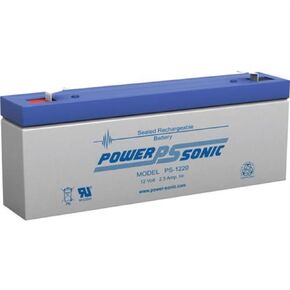 Power-Sonic Rechargeable Sealed Lead Acid Battery PS-1220 12V 2.5 AH @ 20-hr. 12V 2.2 AH @ 10-hr.