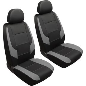 GIANT PANDA Front Car Seat Cover for Buick, Leather Bucket Seat Covers Custom Fit Buick Enclave Encore GX Envision Envista (Black)