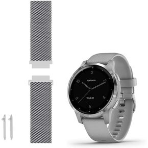 Metal Weave Steel Band Compatible with Garmin vivoactive 4S venu 2S vivomove 3S Watch Bands Replacement Strap Accessory