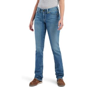 Ariat Female R.E.A.L. Mid Rise Arrow Fit Esmeralda Boot Cut Jean Delaware 25