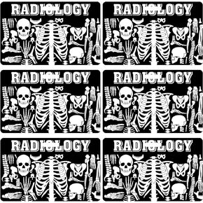10 Pieces Xray Marker Holder Skeleton Themed PVC Xray Marker Holder X-Ray Badge Radiology Horizontal ID Card Badge Pouch for Office Staff DIY ID Badge Holder