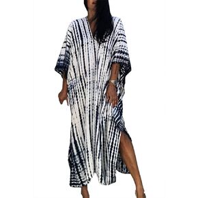 Women's Boho Kimono Long Cardigan Roomy Loungewear Oversized Kaftan Beach Dress Cover Ups Robes