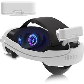 Hibloks 5000mAh Battery and Strap for Oculus Quest 3 Accessories, Elite Strap Replacement Adjustable, Compatible with Oculus/Meta Quest 3 Enhanced Comfort and Gaming Immersive VR Accessories