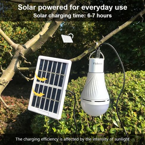 Dusk to Dawn Solar Light Bulbs, 4 Light Modes, 2 Pack Portable Solar Light Bulbs for Indoor Chicken Coop Shed Emergency in Kuwait