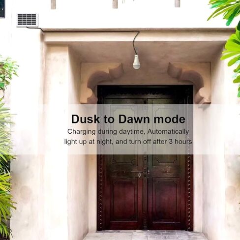 Dusk to Dawn Solar Light Bulbs, 4 Light Modes, 2 Pack Portable Solar Light Bulbs for Indoor Chicken Coop Shed Emergency in Kuwait