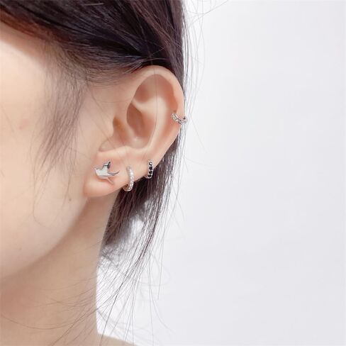 Minimalist Bird Small Little Stud Earrings for Women Teen Girls Cute Stainless Steel Flying Swallow Animal Cartilage Pierced Hypoallergenic Tiny Huggie Sleeper Studs Fashion Jewelry Birthday Gifts in Saudi Arabia