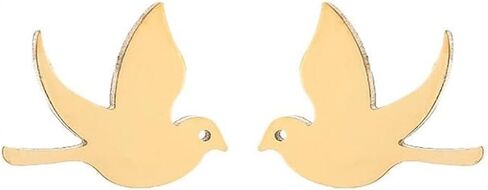 Minimalist Bird Small Little Stud Earrings for Women Teen Girls Cute Stainless Steel Flying Swallow Animal Cartilage Pierced Hypoallergenic Tiny Huggie Sleeper Studs Fashion Jewelry Birthday Gifts in Saudi Arabia