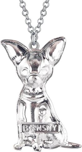 BONSNY Love Pets Enamel Zinc Alloy Chihuahua Necklace Dog Animals Pendant Gifts Women Jewelry in Saudi Arabia