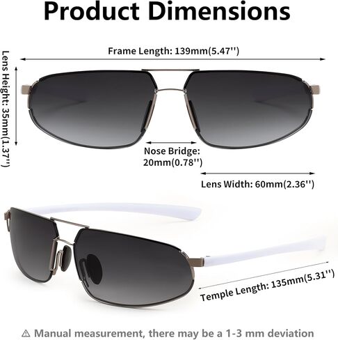FEISEDY Vintage Sunglasses Men Polarized, Aviator Metal Frame Lightweight, Driving Fishing Running B0057 in Saudi Arabia
