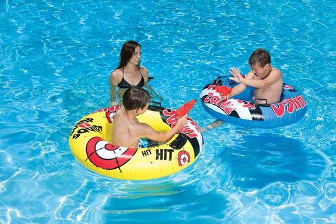 أنبوب حمام السباحة بامب آند سكويرت من بول ماستر مع أداة سكويرتر، أصفر in Kuwait