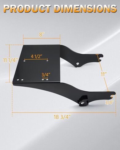 رف أمتعة PBYMT قابل للفصل متوافق مع Harley Davidson Touring Electra Glide Road King Road Glide Ultra Classic Chopped 1997-2008 (أسود) in Kuwait