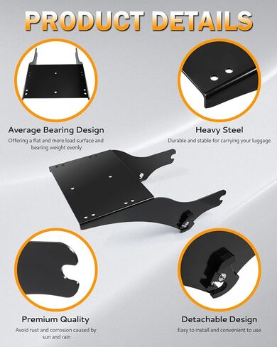 رف أمتعة PBYMT قابل للفصل متوافق مع Harley Davidson Touring Electra Glide Road King Road Glide Ultra Classic Chopped 1997-2008 (أسود) in Kuwait