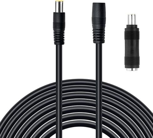 مجموعة قطعتين - كابل تمديد 20 قدم 8 مم (DC7909) موصلات ذكر/أنثى ومحول DC8020، متوافق مع جاكيري وبلويتي ومحطات الطاقة والألواح الشمسية، 14AWG in Saudi Arabia