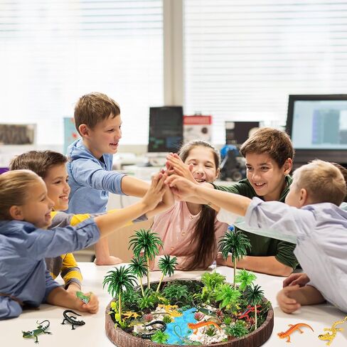 ألعاب السحلية على شكل حيوانات برمائية، ألعاب تماثيل الغابات المطيرة الاستوائية، نموذج الغابة، أشجار العشب لموضوع السحلية، صناعة يدوية للحفلات، نموذج بناء السكك الحديدية، مستلزمات المناظر الطبيعية (نمط 01) in Kuwait