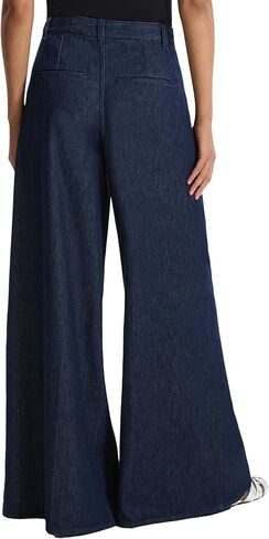 Theory Women's Pleated Wide Leg Pant, Indigo in Kuwait