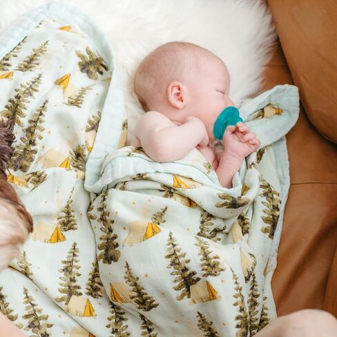 Milkbarn Muslin Baby Blankets for Girls & Boys, Toddler Quilt Blanket, Newborn Nursery Crib Blanket for Bedding, Shower & Registry Gift, Blue Whale in Saudi Arabia