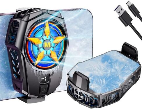 Semiconductor Phone Cooler, Phone Cooling Fan for iPhone Android Smartphones, Mobile Phone Radiator Heatsink with LED Temperature Display (Cooler Only) in Kuwait