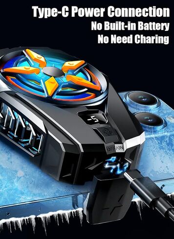 Semiconductor Phone Cooler, Phone Cooling Fan for iPhone Android Smartphones, Mobile Phone Radiator Heatsink with LED Temperature Display (Cooler Only) in Kuwait