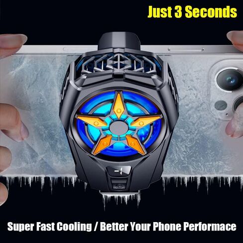 Semiconductor Phone Cooler, Phone Cooling Fan for iPhone Android Smartphones, Mobile Phone Radiator Heatsink with LED Temperature Display (Cooler Only) in Kuwait