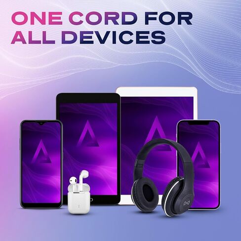 Statik كابل شحن مغناطيسي USB C 360 شاحن Android 360 كابل شحن مغناطيسي - Micro-USB، 2 أطراف موصل قابلة للإزالة من النوع C - 6FT أسود in Kuwait