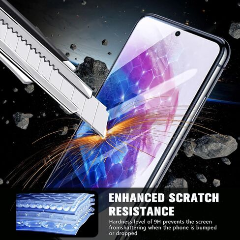 [4+4 عبوات] واقي شاشة Samsung Galaxy S21 5G + واقي عدسة الكاميرا، زجاج مقسى 9H، متوافق مع بصمات الأصابع بالموجات فوق الصوتية، وضوح عالي، مضاد للكسر، خالٍ من الفقاعات لواقي شاشة Samsung S21 in Kuwait