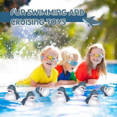 DEEKIN 24 Pcs Shark Rubber Duck 2 Inches Cool Shark Duck Bulk Summer Bathtub Toys Floating Ducks for Swimming Pool Party Favors Bag Fillers in Saudi Arabia