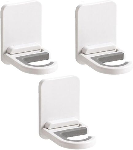 3Pcs Broom Mop Holder Wall Mount Self-Adhesive Mop Hanger Organizer Garage Kitchen Bathroom Storage Multi-Purpose Hooks(2.76inch,White) in Saudi Arabia
