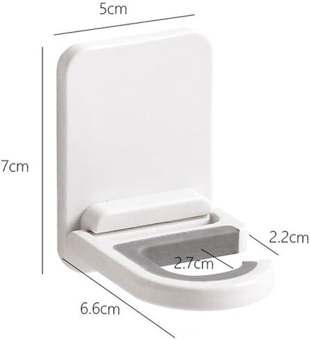 3Pcs Broom Mop Holder Wall Mount Self-Adhesive Mop Hanger Organizer Garage Kitchen Bathroom Storage Multi-Purpose Hooks(2.76inch,White) in Saudi Arabia