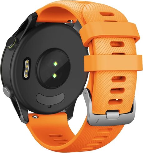 Compatible with Garmin Vivoactive 4S Bands,Quick Release Silicone Band 18mm Replacement for Garmin Venu 2S/Vivomove 3S/Forerunner 255S/255S Music for Women Men. in Saudi Arabia